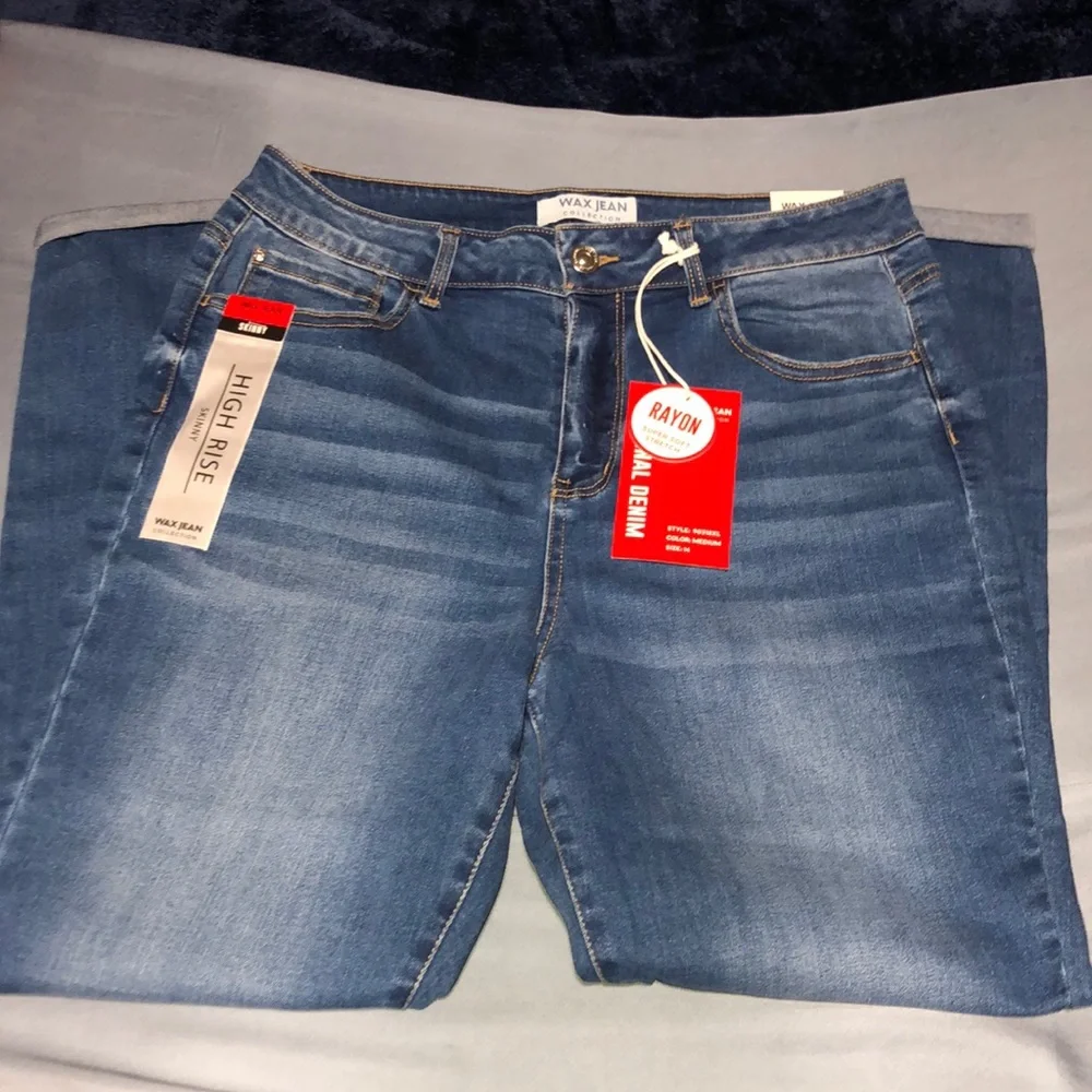 Wax Jean Blue High Rise Denim - Picture 1 of 3
